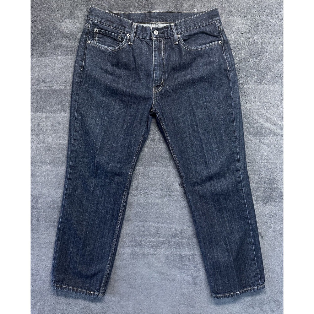 Levis 514 Jeans Straight Men's 36x30 Indigo Blue Dark Wash Denim Pants